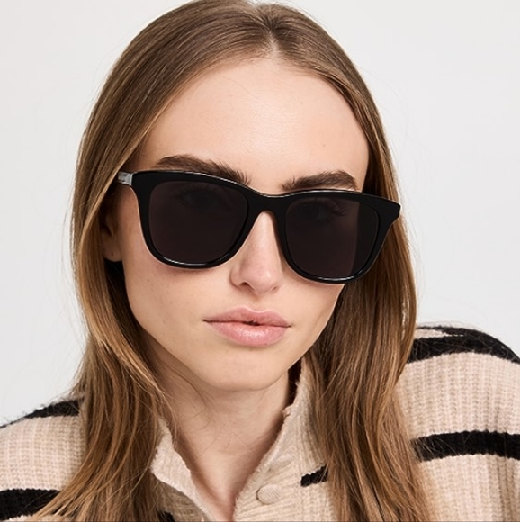 NEW SAINT LAURENT SL587/K 001 BLACK SUNGLASSES - Picture 2 of 5